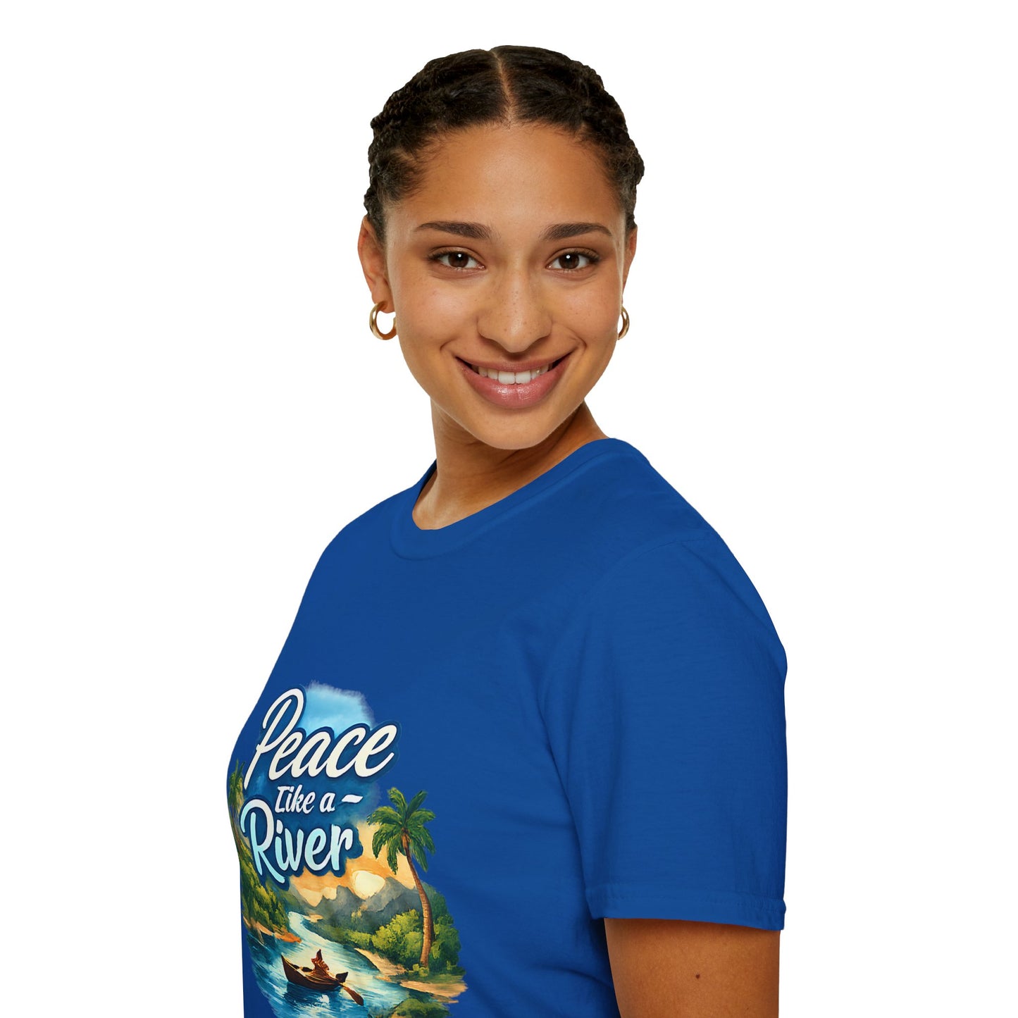 Peace Like a River T‑Shirt — Scenic River Prayer Tee