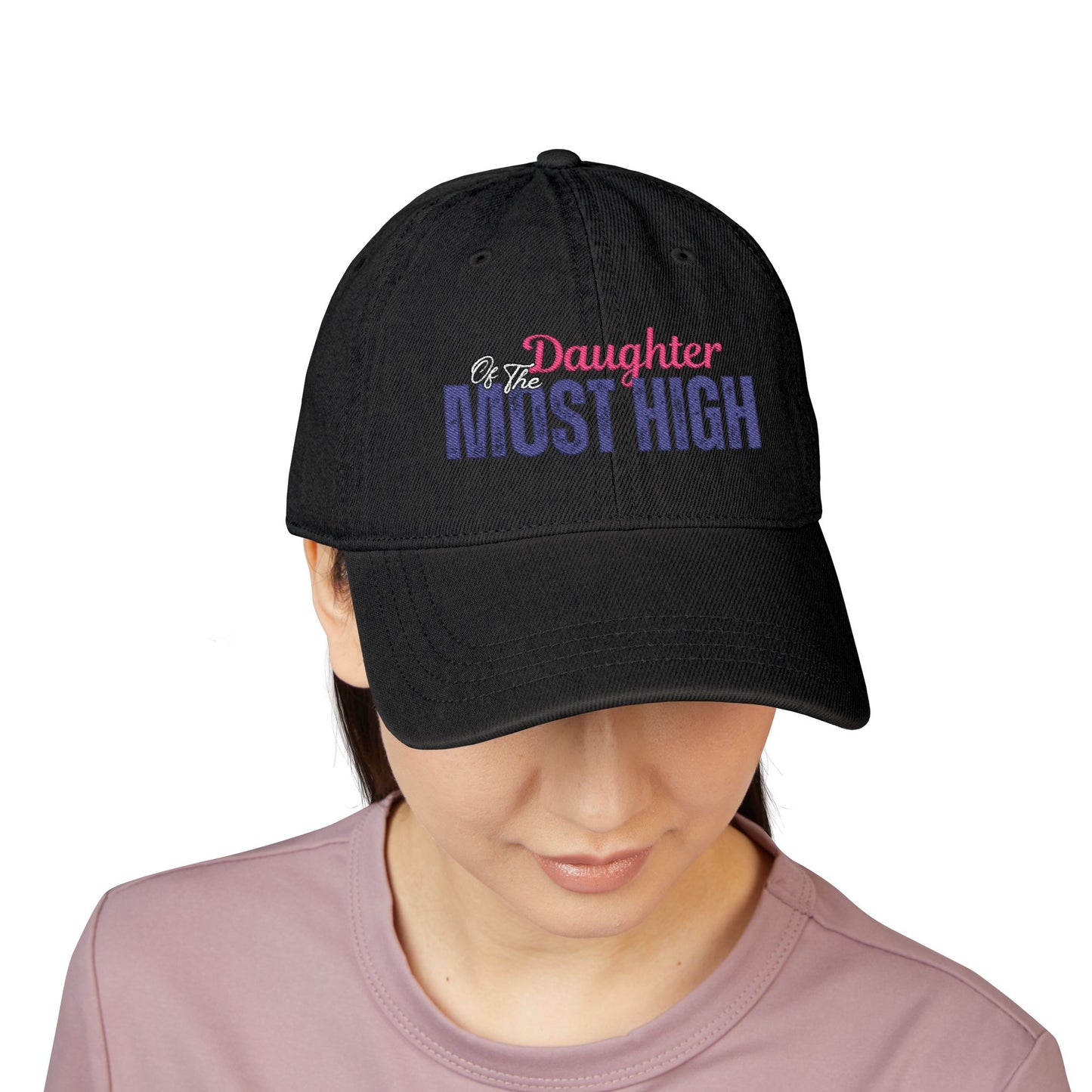 Embroidered Denim Hat - Daughter of the Most High