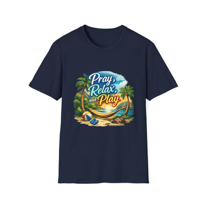 Pray, Relax & Play Beach T-Shirt