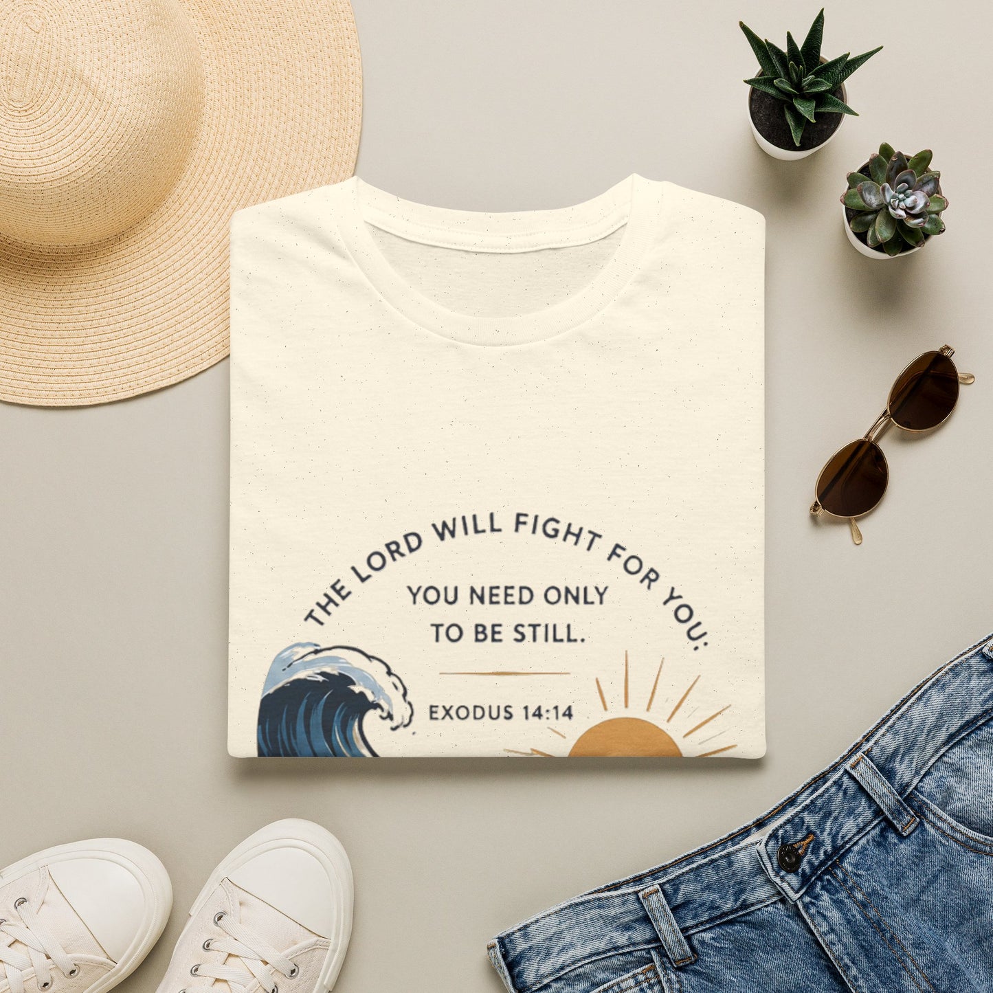 Resilience T-Shirt — "The Lord Will Fight for You" Exodus 14:14 Christian Tee