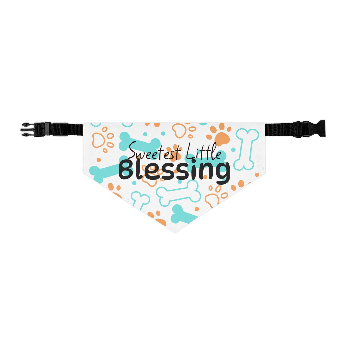 Sweetest Little Blessing Pet Bandana Collar - Cute Dog Accessory for Celebrating Pets