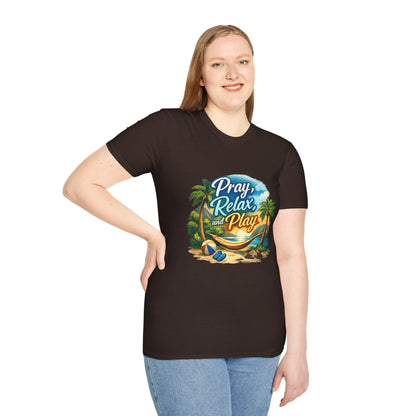 Pray, Relax & Play Beach T-Shirt