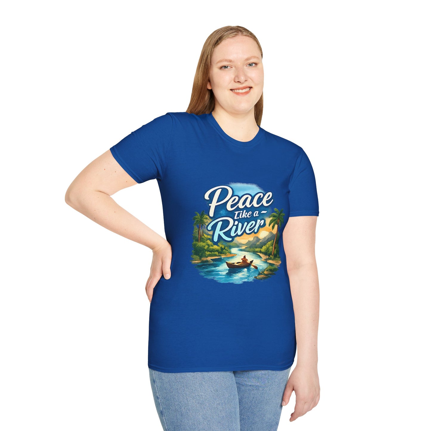 Peace Like a River T‑Shirt — Scenic River Prayer Tee