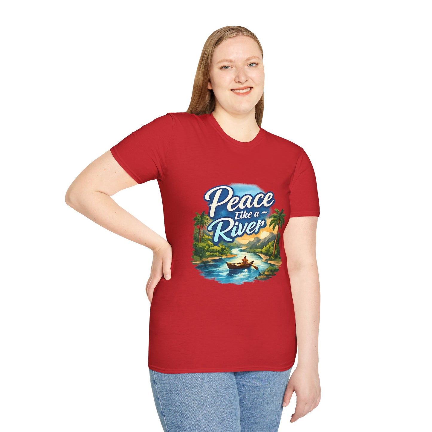 Peace Like a River T‑Shirt — Scenic River Prayer Tee