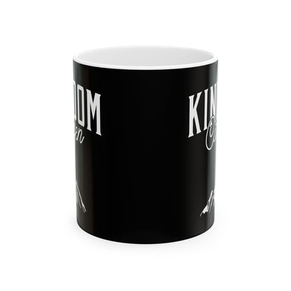 Kingdom Coffee Mug - Black Ceramic (11oz, 15oz) - Perfect for Adventurers & Coffee Lovers