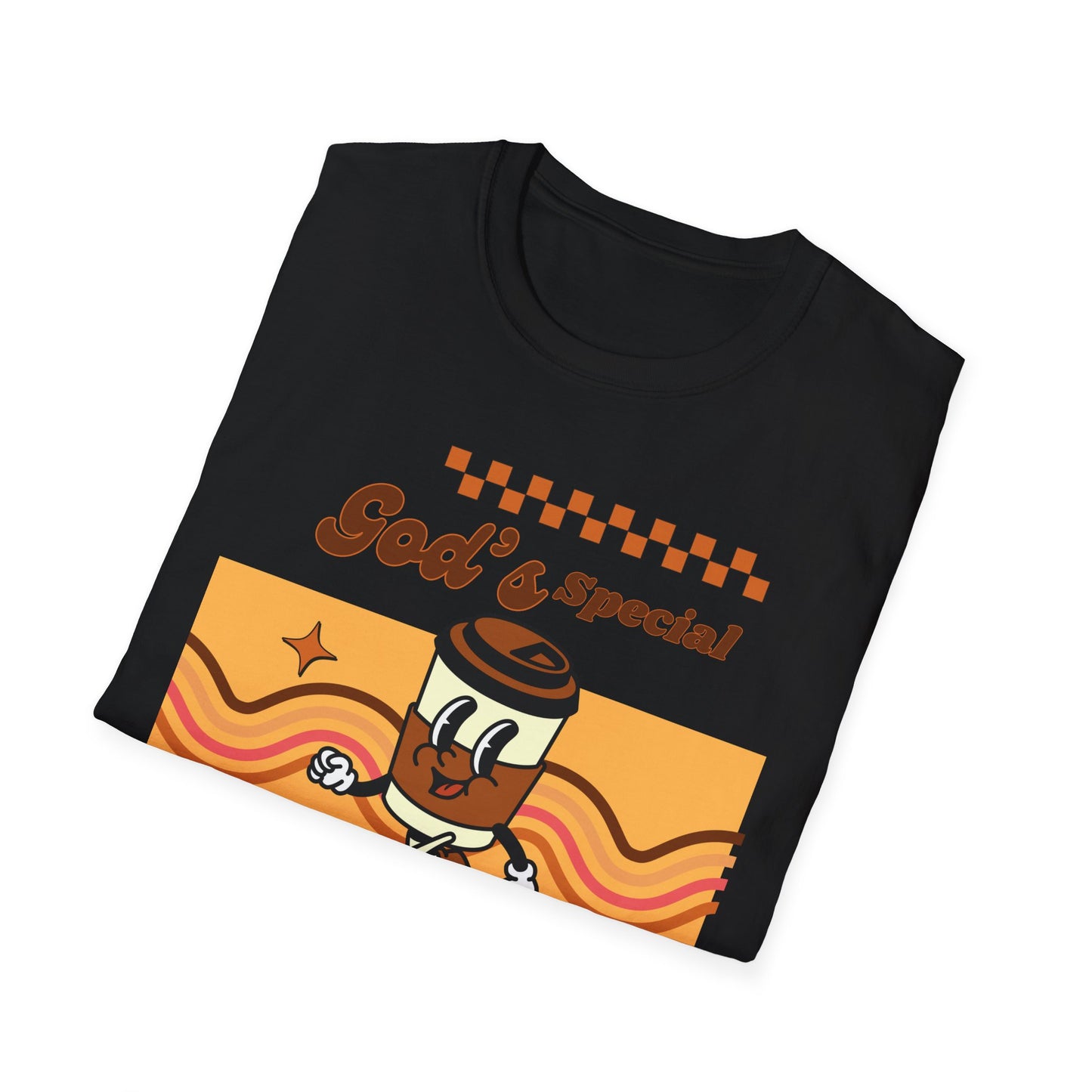God's Special Blend Unisex Softstyle T-Shirt, Retro Coffee Tee, Fun Gift for Baristas, Casual Wear, Ideal for Birthdays