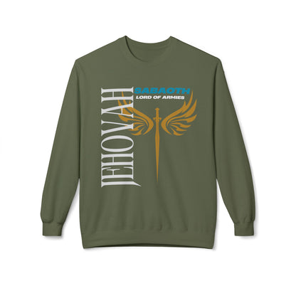 Jehovah Sababoth 'Lord of Armies' Crewneck Sweatshirt — Biblical Warrior Graphic