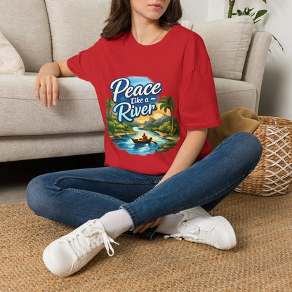 Peace Like a River T‑Shirt — Scenic River Prayer Tee