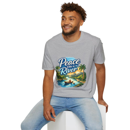 Peace Like a River T‑Shirt — Scenic River Prayer Tee