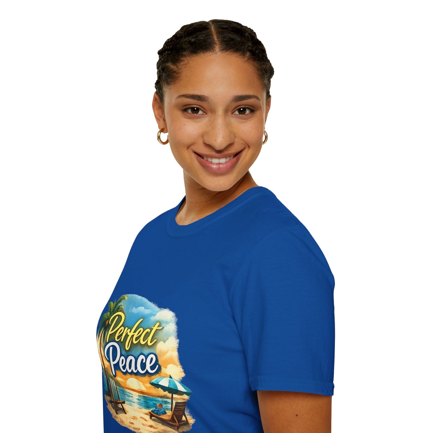 Perfect Peace Beach T-Shirt — Tropical Palm Sunset Graphic Tee