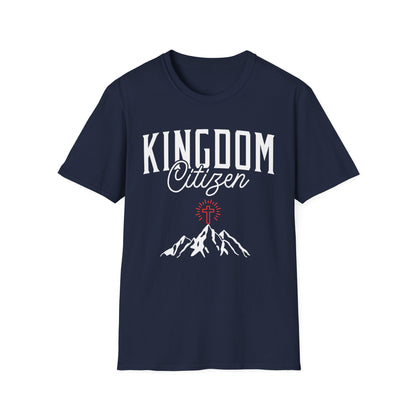 Kingdom Citizen Unisex Softstyle T-Shirt - Faith-Inspired Mountain Design