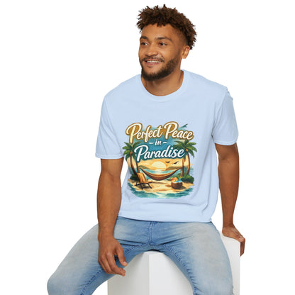Perfect Peace in Paradise T-Shirt — Tropical Beach Graphic Tee