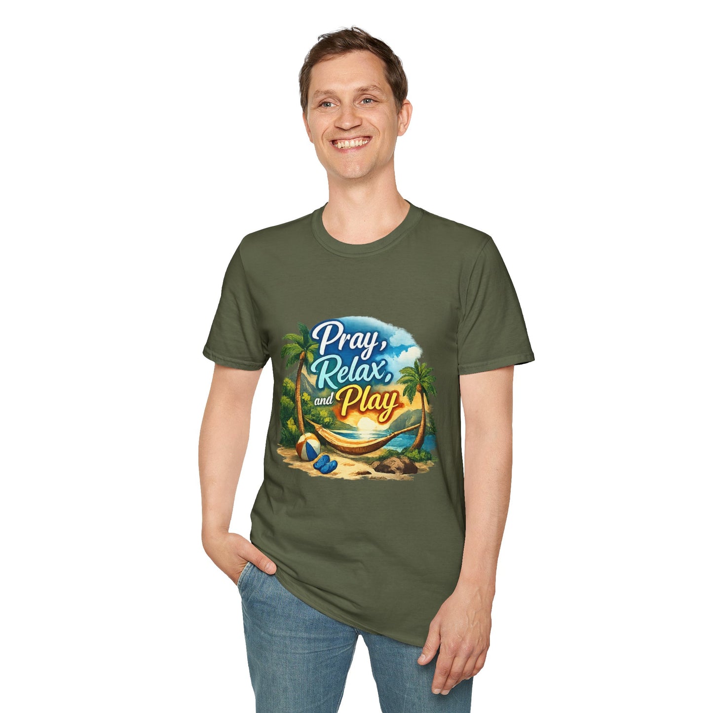 Pray, Relax & Play Beach T-Shirt
