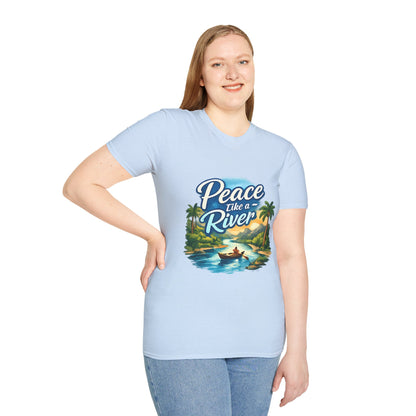 Peace Like a River T‑Shirt — Scenic River Prayer Tee