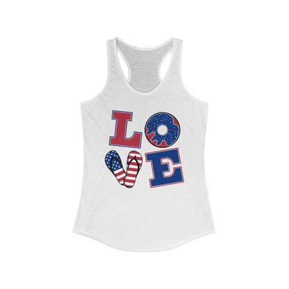 Patriotic Love Racerback Tank Top for Women