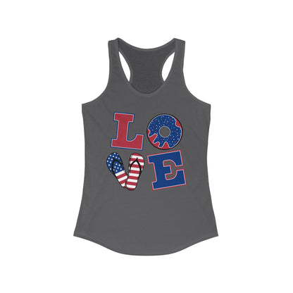 Patriotic Love Racerback Tank Top for Women
