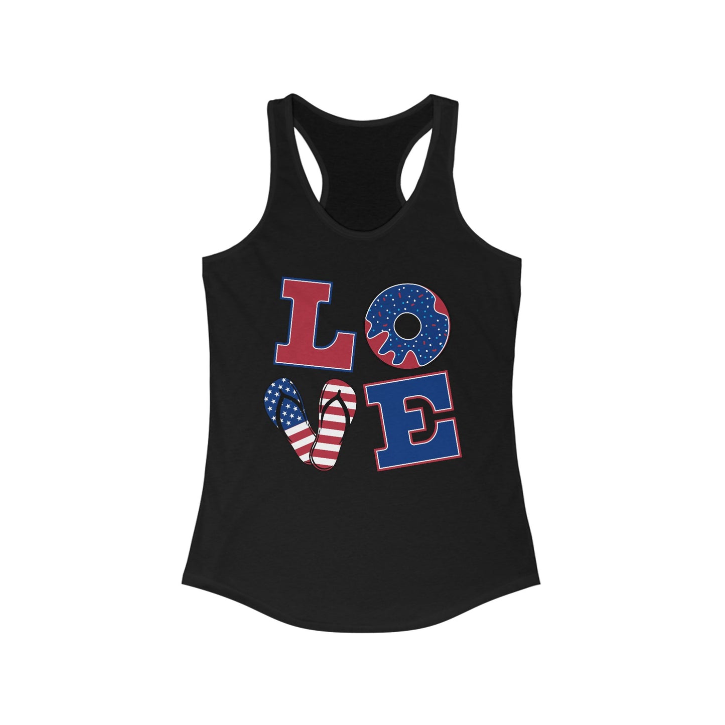 Patriotic Love Racerback Tank Top for Women
