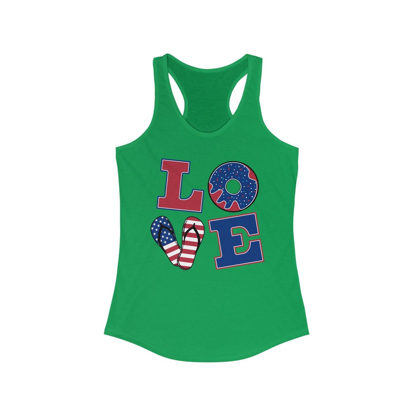 Patriotic Love Racerback Tank Top for Women
