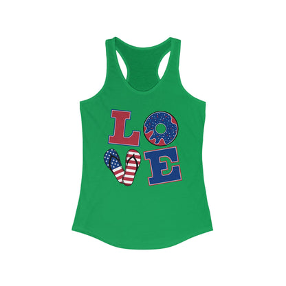 Patriotic Love Racerback Tank Top for Women