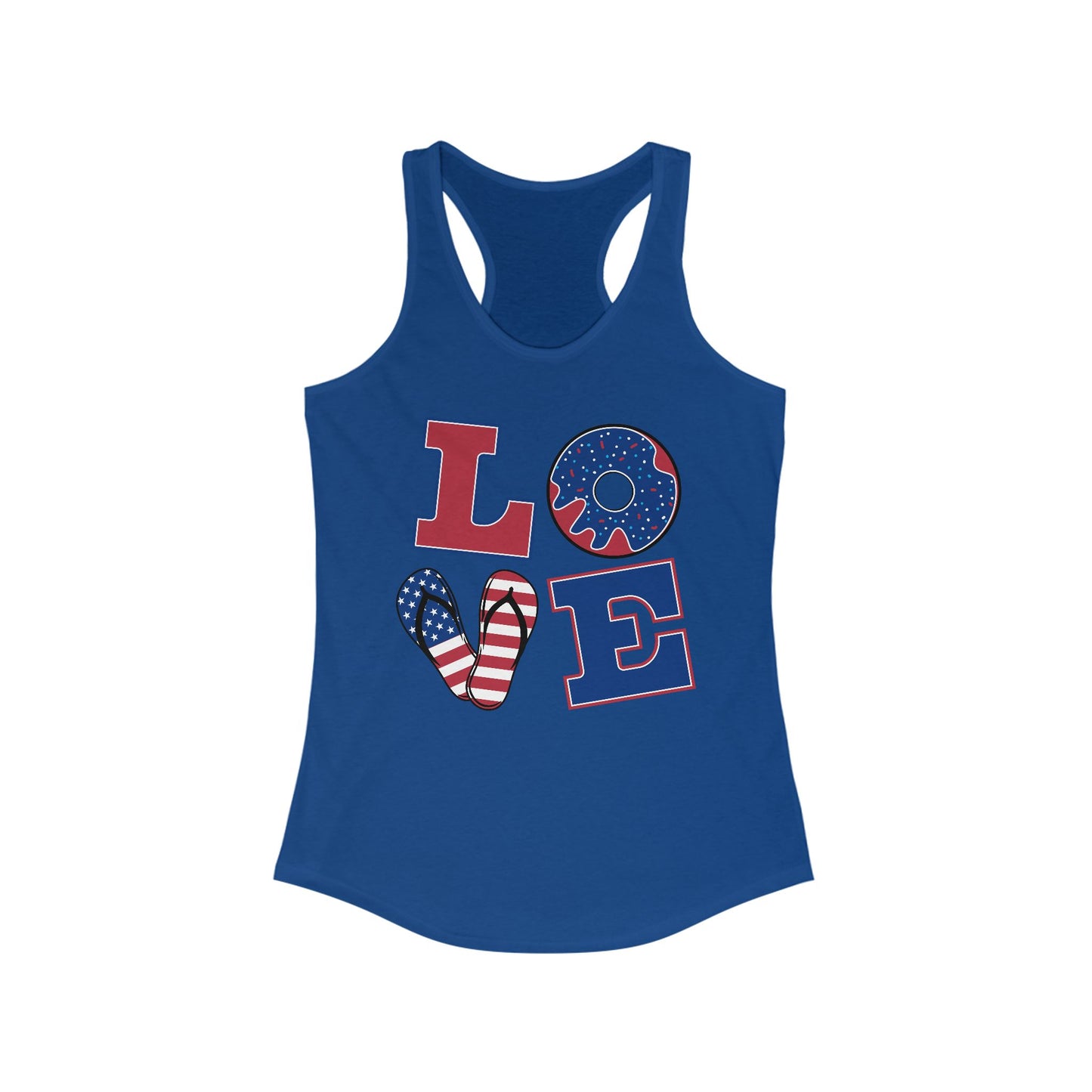 Patriotic Love Racerback Tank Top for Women