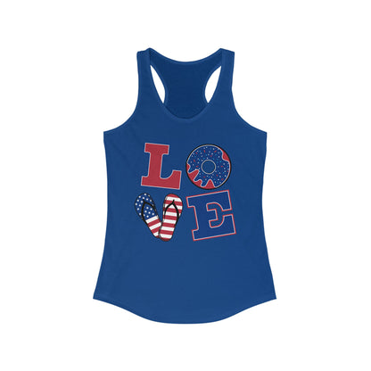 Patriotic Love Racerback Tank Top for Women