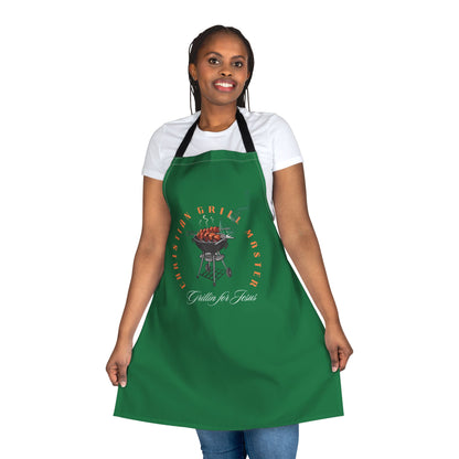 Christian Grill Master Apron - Grillin' for Jesus | Colorful 5-Color Straps Cooking Gift for Men